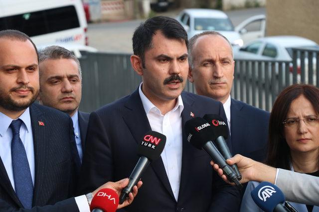 Bakanı Kurum Fikirtepe'deki kentsel dönüşüm alanında açıklamalarda bulundu