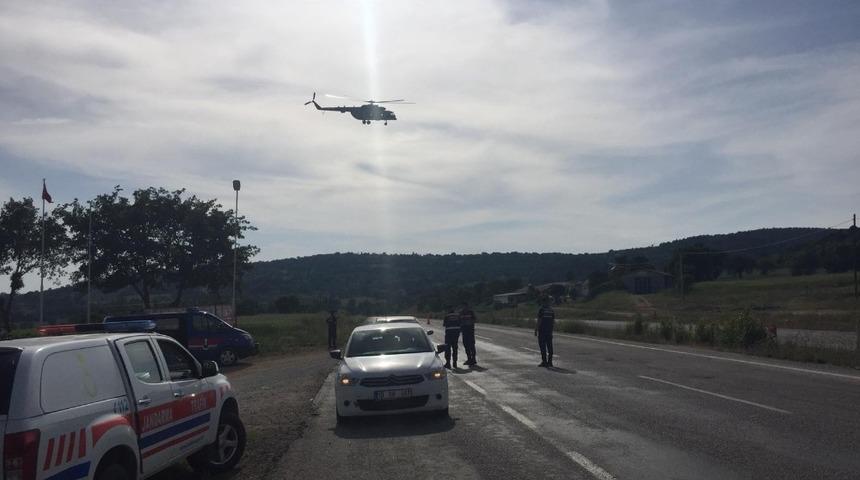 Balıkesir trafiği havadan denetlendi