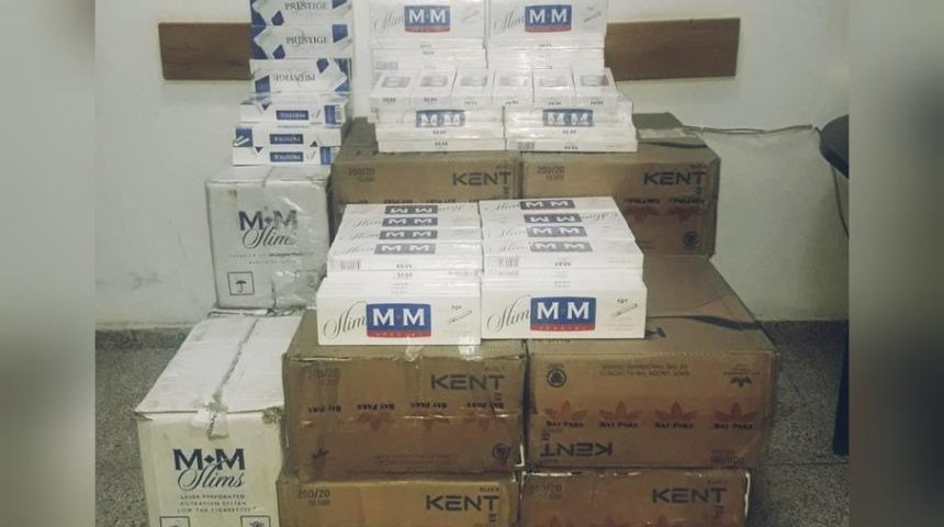 Sınırda 7 bin 940 paket ka&ccedil;ak sigara ele ge&ccedil;irildi