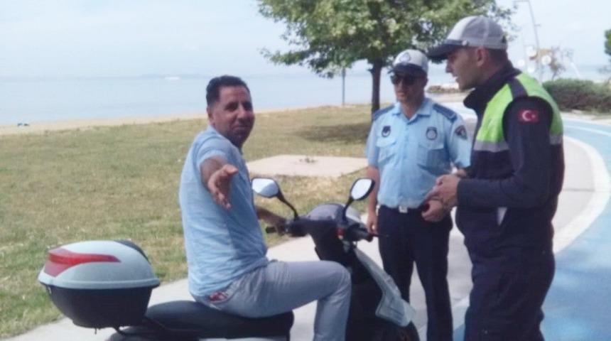 Yalova&rsquo;da yayalaştırılmış alana giren motosikletlere ceza yağdı