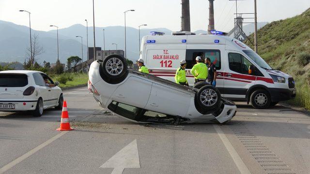 Kastamonu Cumhuriyet Savcısı otomobiliyle takla attı