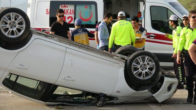 Kastamonu Cumhuriyet Savcısı otomobiliyle takla attı