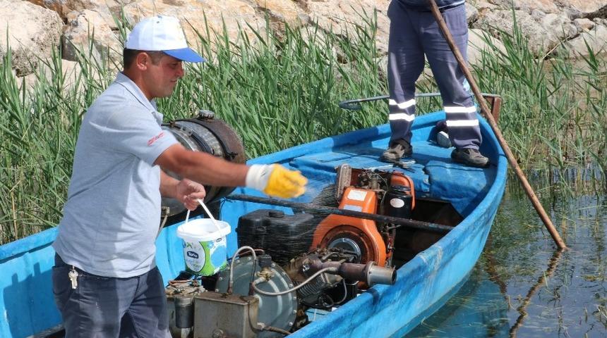 Beyşehir Gölü’nde sinekle mücadele çalışması