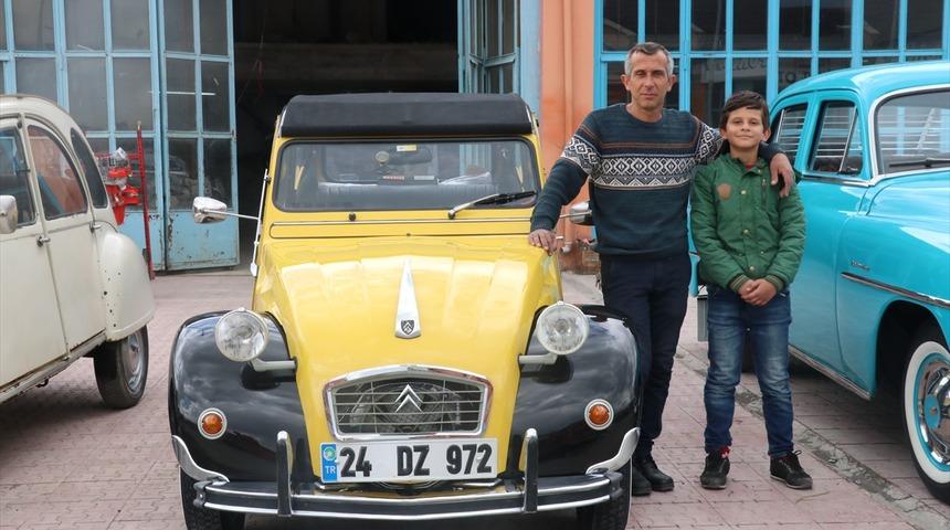 Baba oğuldan klasik otomobillere usta dokunuş