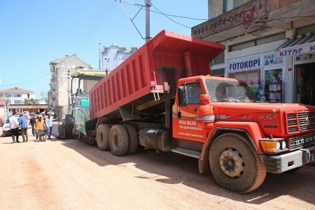 Fatsa’da sıcak asfalt çalışmaları