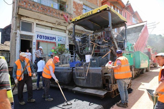 Fatsa’da sıcak asfalt çalışmaları