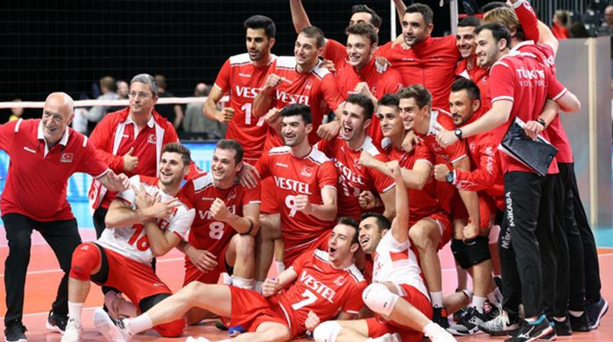 A Milli Erkek Voleybol Takımı Belçika'yı yendi