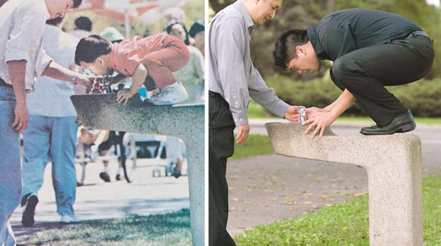 Eski fotoğrafları yeniden canlandırdılar! Ortaya bu eğlenceli anlar &ccedil;ıktı