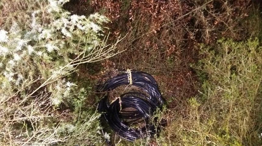 Jandarma kablo hırsızlarını yakaladı