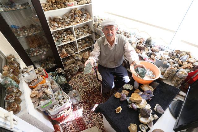 64 yaşındaki 'Taş' koleksiyoncusu görenleri şaşırtıyor