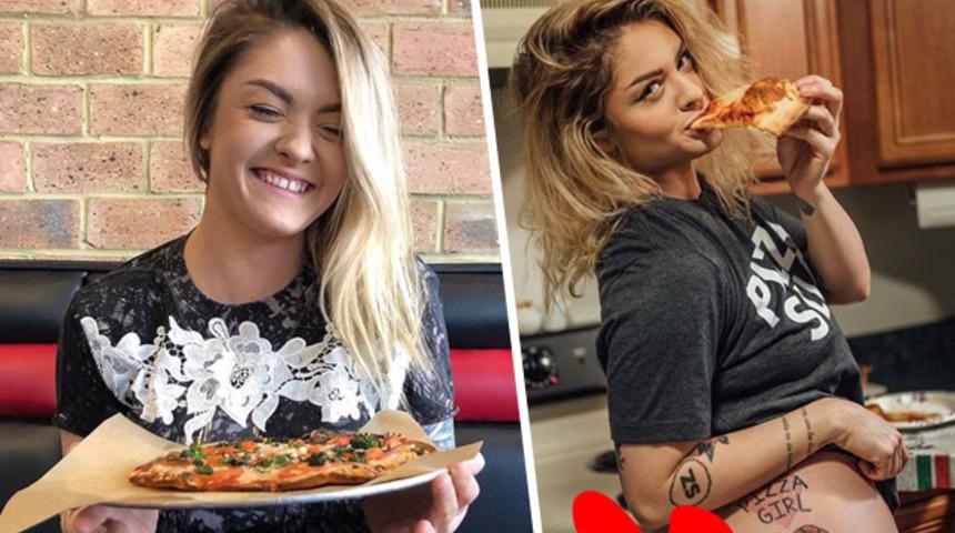 B&ouml;yle pizza sevgisi g&ouml;r&uuml;lmedi! &Ouml;yle bir yerine d&ouml;vmesini yaptırdı ki