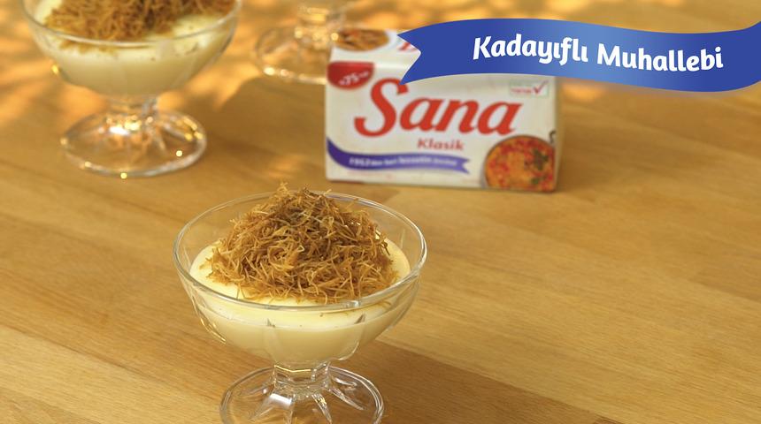 Kadayıflı sakızlı muhallebi