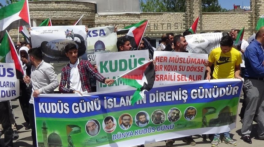 Muş&rsquo;ta İsrail ve ABD protesto edildi