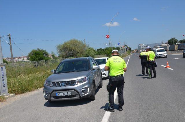 Çerkezköy’de bayram öncesi trafik denetimleri arttı