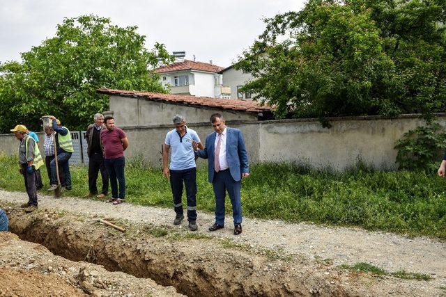 Başkan Çatal, Doğalgaz çalışmalarını yerinde inceledi