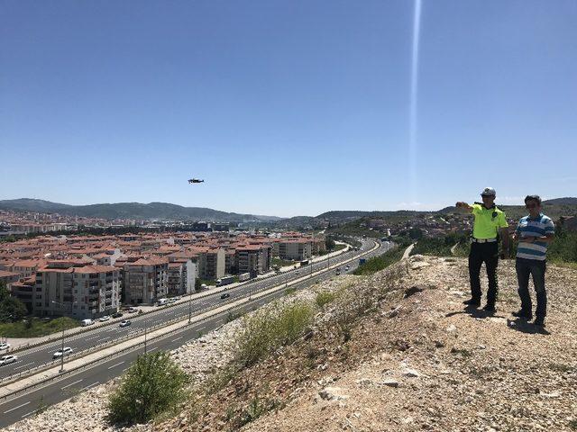 Bozüyük’te drone ile trafik denetimi yapıldı