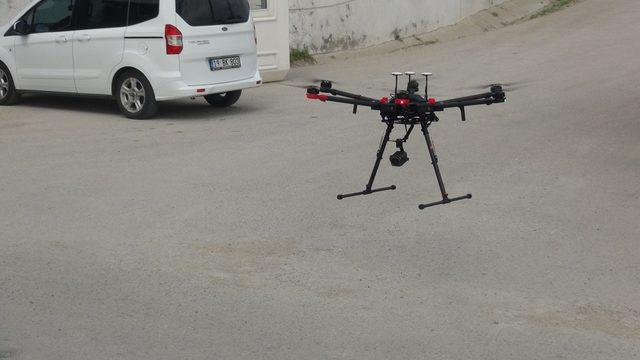 Çorum'da drone ile trafik denetimi