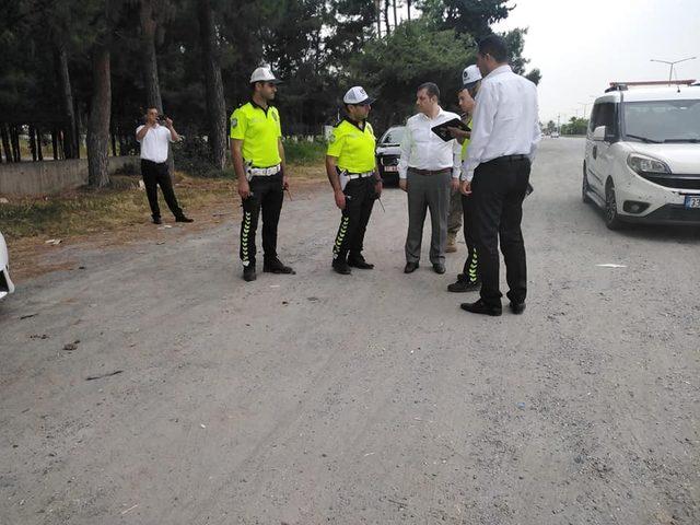 Trafik polisleri sürücüleri, Kaymakam ve Emniyet Müdürü de trafik ekiplerini denetledi