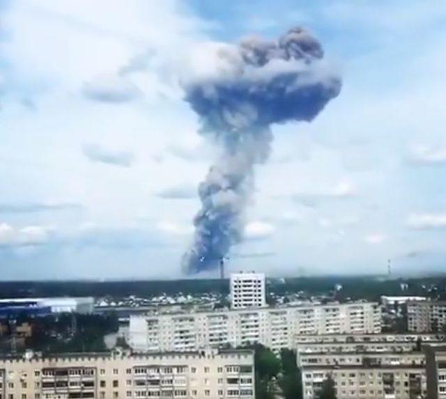Rusya'da mühimmat fabrikasında büyük patlama