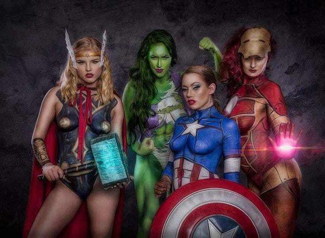 avengers-body-paint