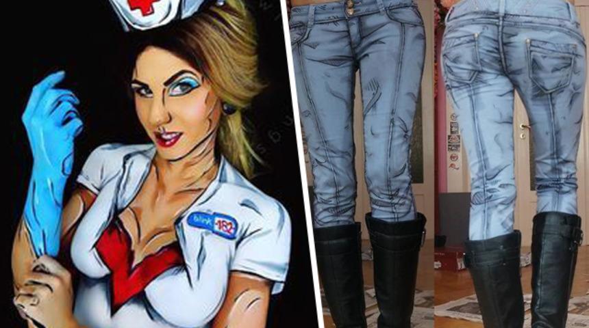 Bu kost&uuml;mlerin hi&ccedil; birinde kumaş yok!