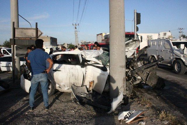 Nusaybin’de trafik kazası, 1 yaralı