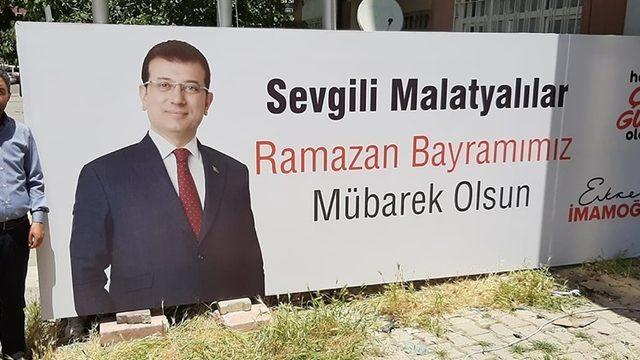 Malatya’da Ekrem İmamoğlu için afiş