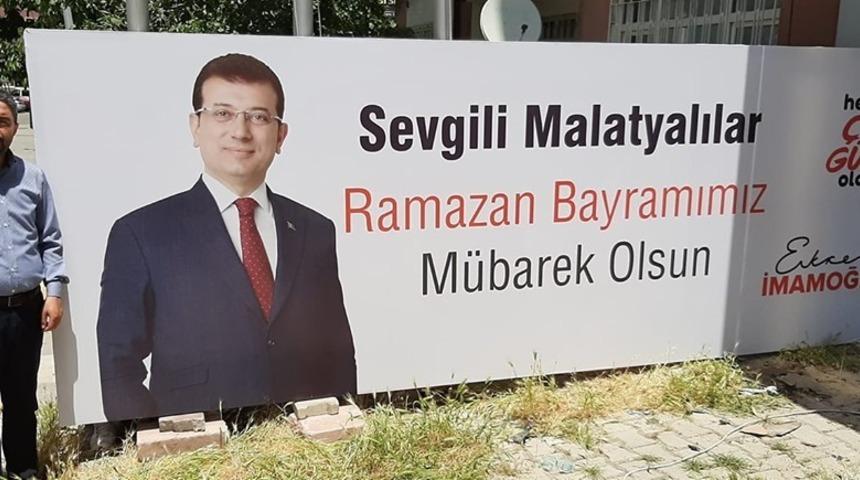 Malatya’da Ekrem İmamoğlu için afiş