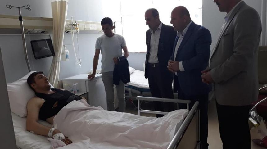 Başkan Er, yaralı askerleri ziyaret etti