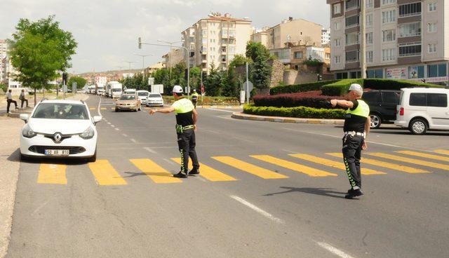 Nevşehir'de 'drone'lu trafik denetimi