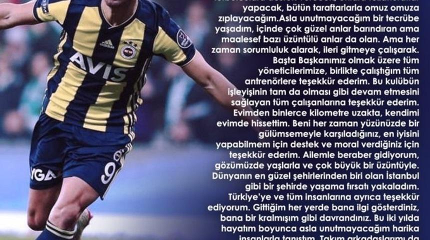 Soldado, Fenerbah&ccedil;e&rsquo;ye veda etti