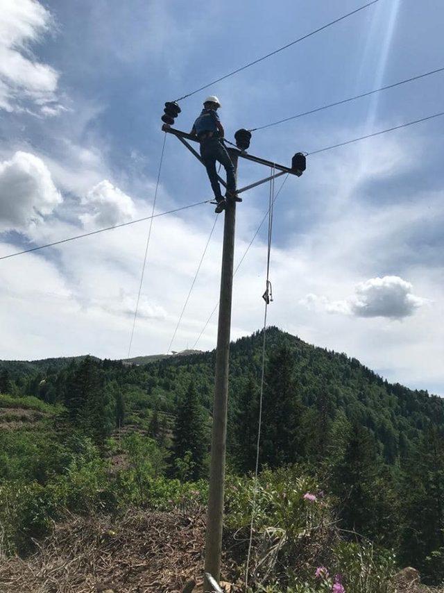 ikizdere yaylalarına  elektrik verilmeye başlandı