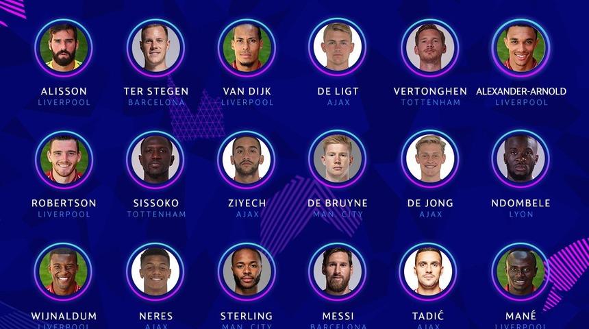 Şampiyonlar Ligi'nde sezonun en iyi kadrosu açıklandı 