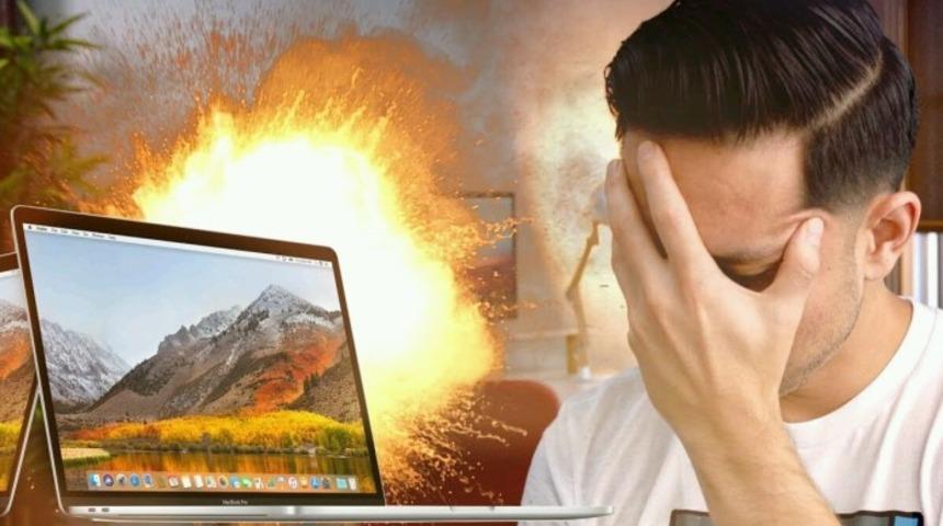 MacBook Pro ortalığı dumana boğdu