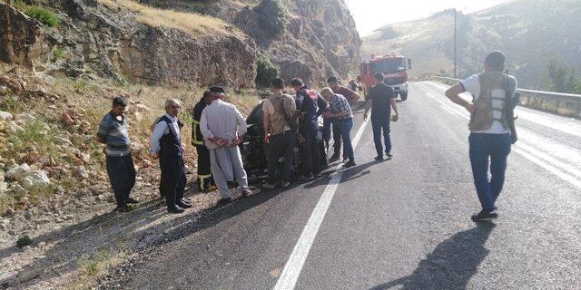 Bayram için aldığı otomobil memleket yolunda küle döndü