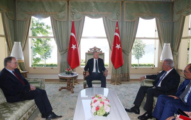 Cumhurbaşkanı Erdoğan, AB komiserini kabul etti