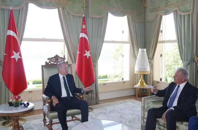 Cumhurbaşkanı Erdoğan, AB komiserini kabul etti