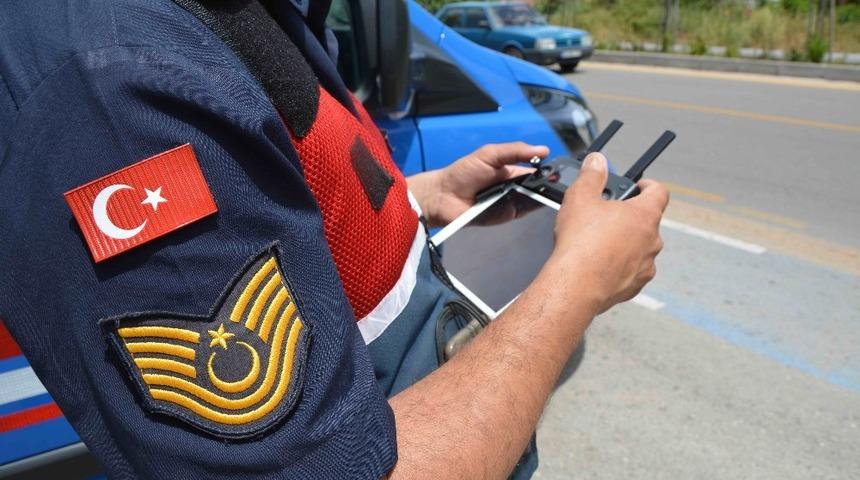 Ortaca&rsquo;da Jandarma&rsquo;dan bayram trafiğine &ldquo;havadan&rdquo; denetim