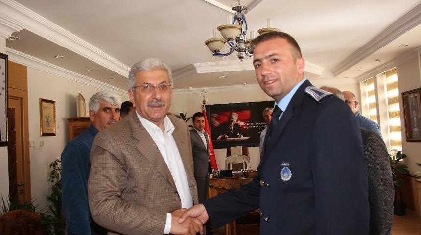 Başkan Taş&ccedil;ı personelle bayramlaştı