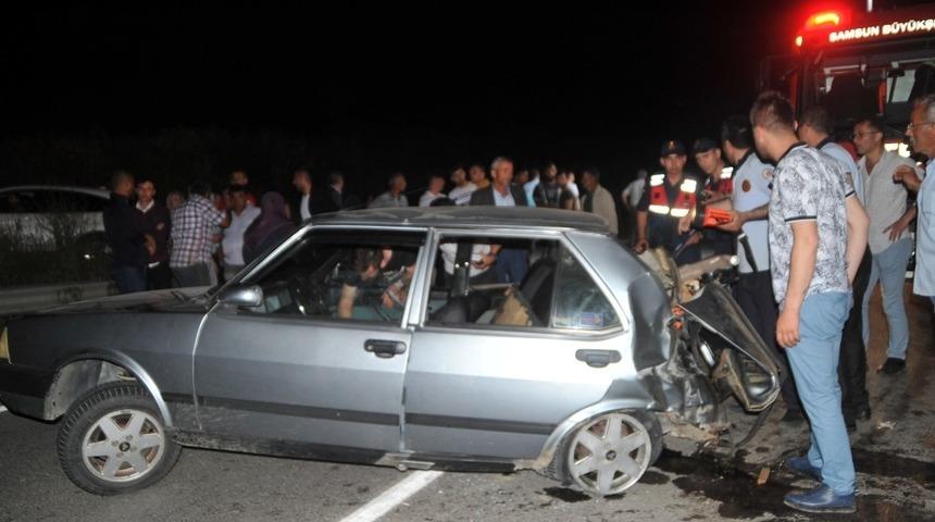 Samsun&rsquo;da trafik kazası: 1 &ouml;l&uuml;, 4 yaralı