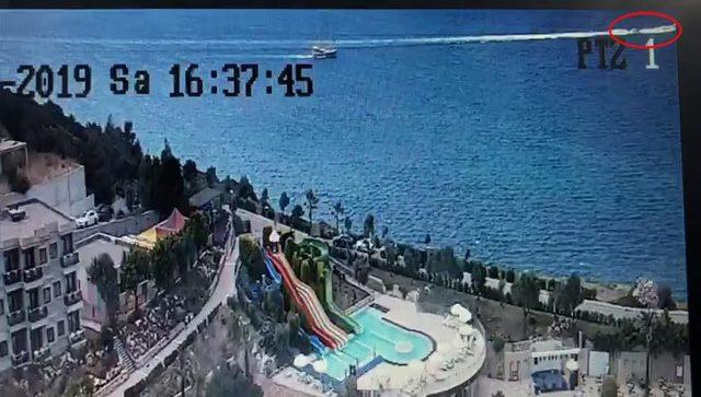 Bodrum'da sürat teknesinin neden olduğu kazanın görüntüsü ortaya çıktı