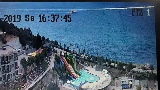 Bodrum'da sürat teknesinin neden olduğu kazanın görüntüsü ortaya çıktı