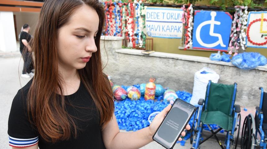 Mavi kapak toplayan dede ve torunun sosyal medya hesabı &ccedil;alındı