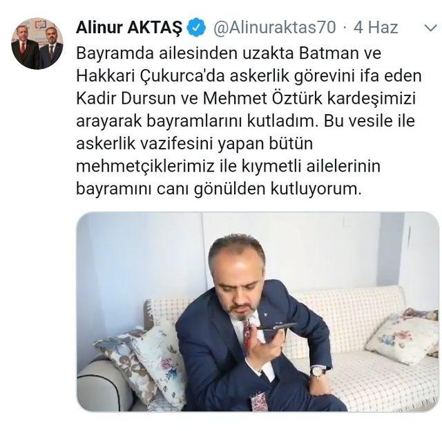 Başkan Aktaş’tan bayramda anlamlı kutlama