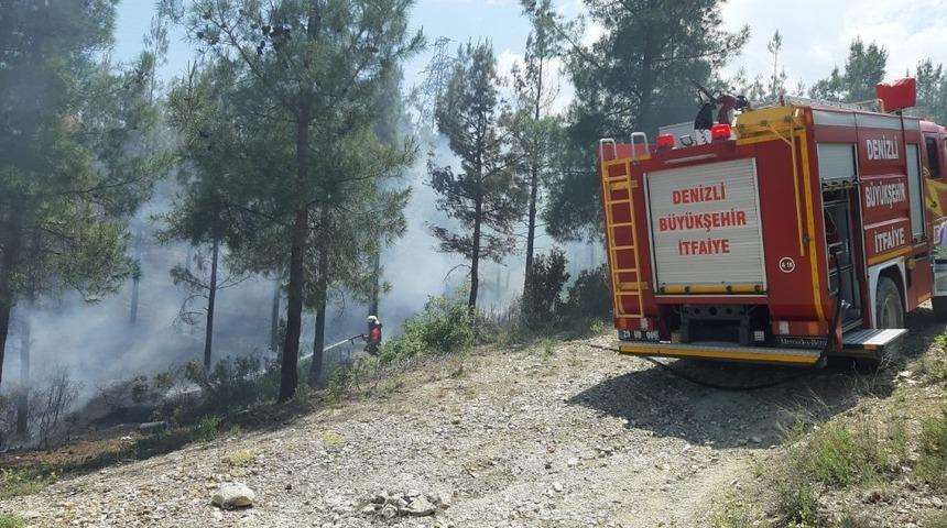 Acıpayam&rsquo;da &ccedil;ıkan orman yangını 2 saatte s&ouml;nd&uuml;r&uuml;ld&uuml;