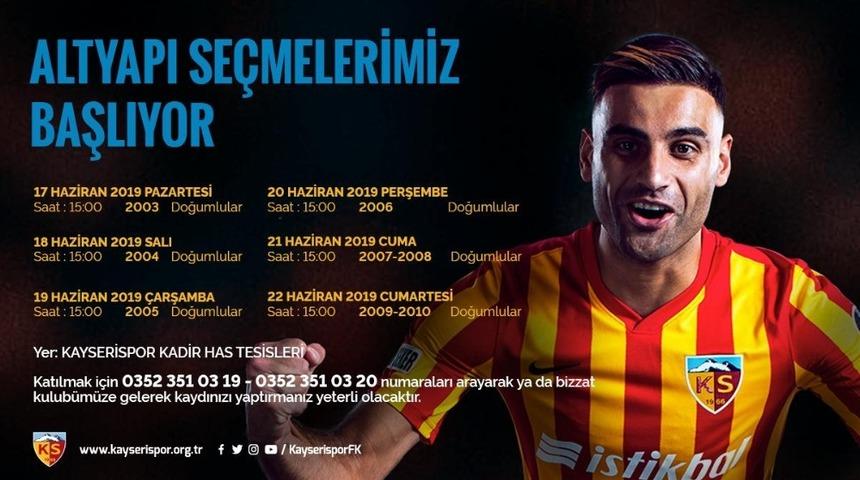 Kayserispor alt yapı se&ccedil;meleri başlıyor