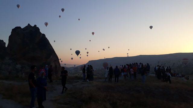 Kapadokya'da bayram yoğunluğu