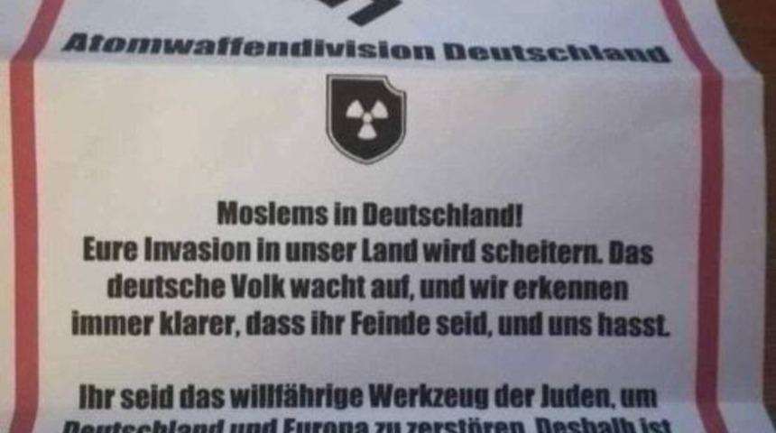Almanya&rsquo;da T&uuml;rklere ırk&ccedil;ı tehdit mektuplarına tepkiler artıyor