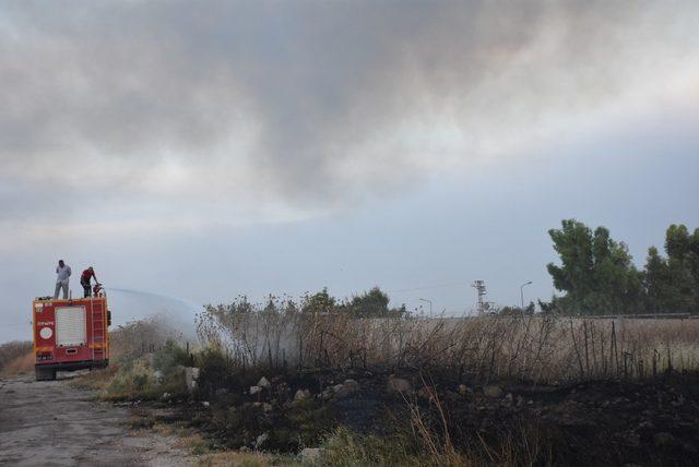 Suriye sınırındaki yangına TOMA müdahale etti