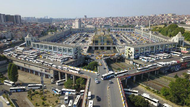 15 Temmuz Demokrasi Otogarı'nda dönüş yoğunluğu havadan fotoğraflandı